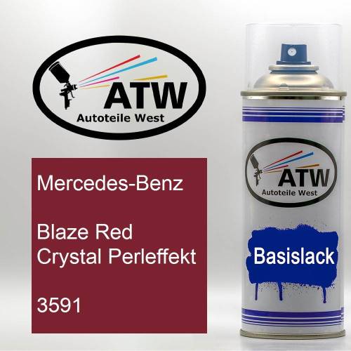 Mercedes-Benz, Blaze Red Crystal Perleffekt, 3591: 400ml Sprühdose, von ATW Autoteile West.